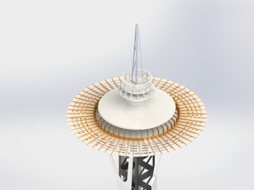 西雅图太空针塔，钣金拼图，3D拼图，metalcraft设计缩略图